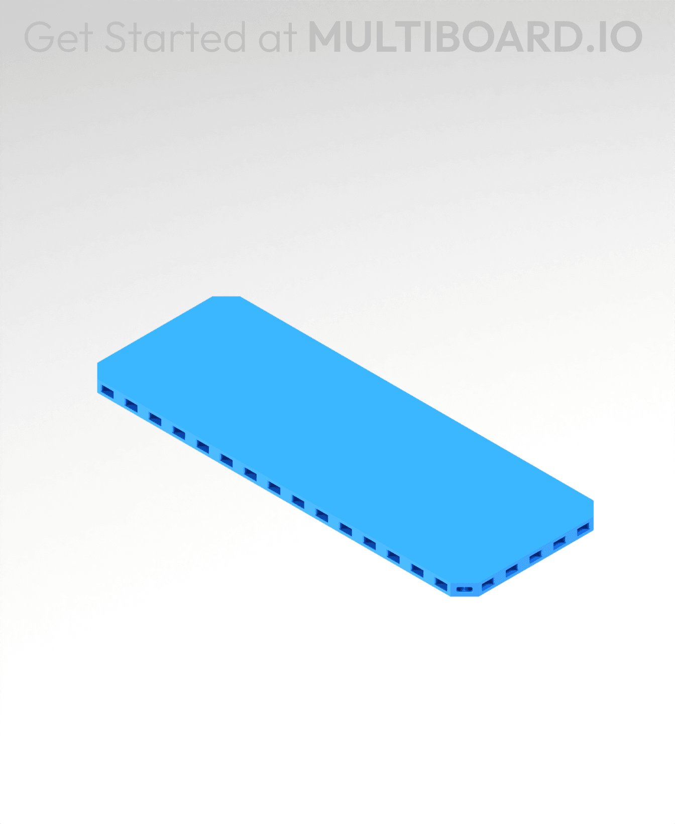 8x3 MU - Plain - MultiBoard Plate 3d model