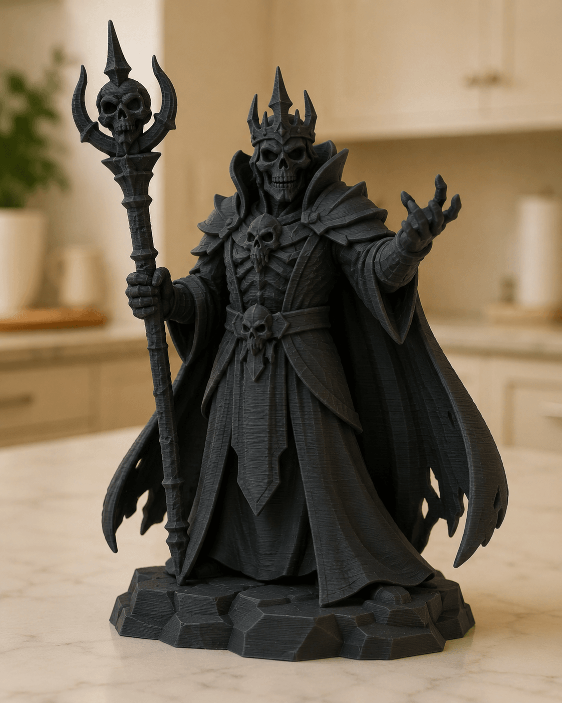 Dark Necromancer Mage STL 3d model