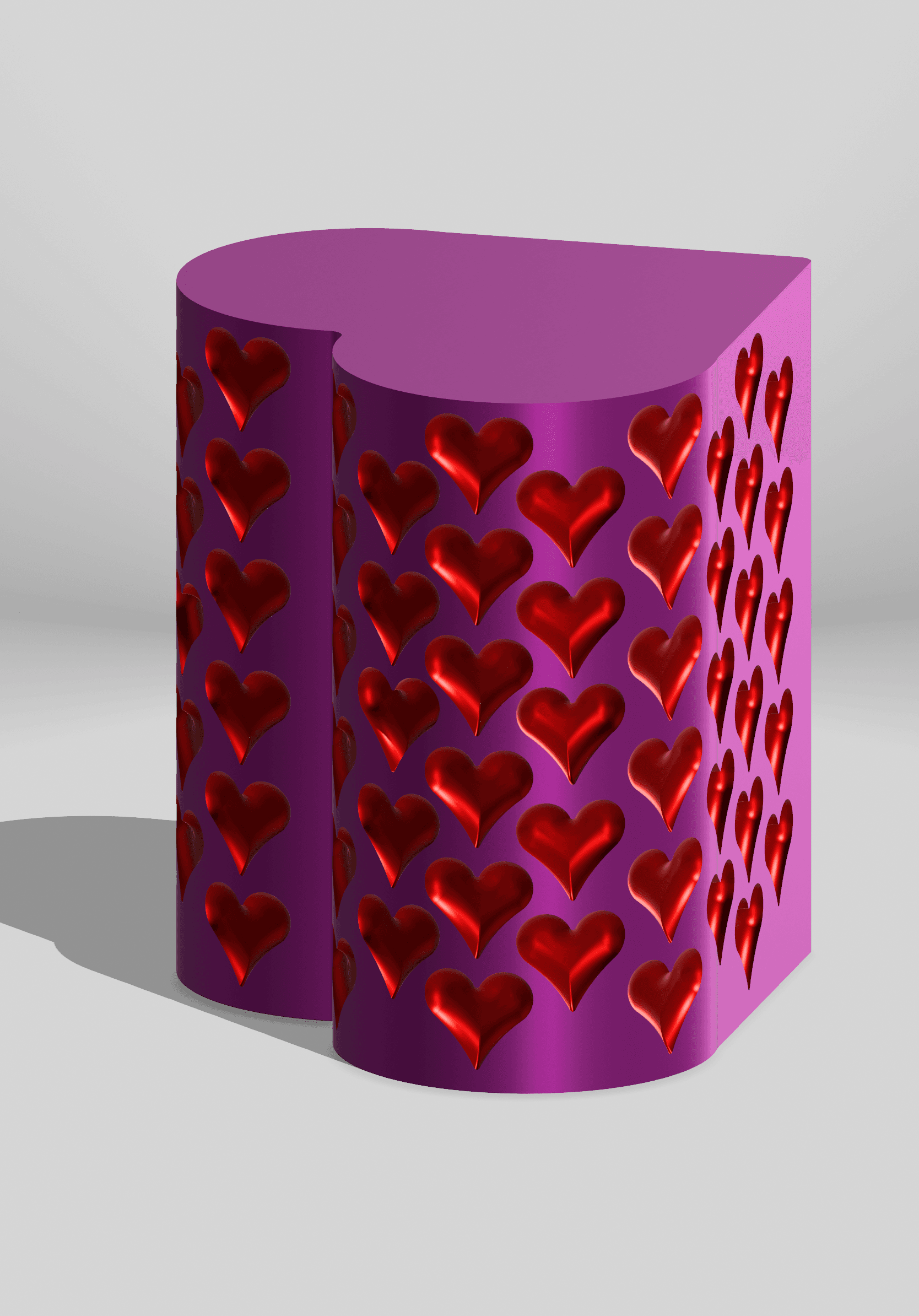 Heart of hearts vase solid.stl 3d model