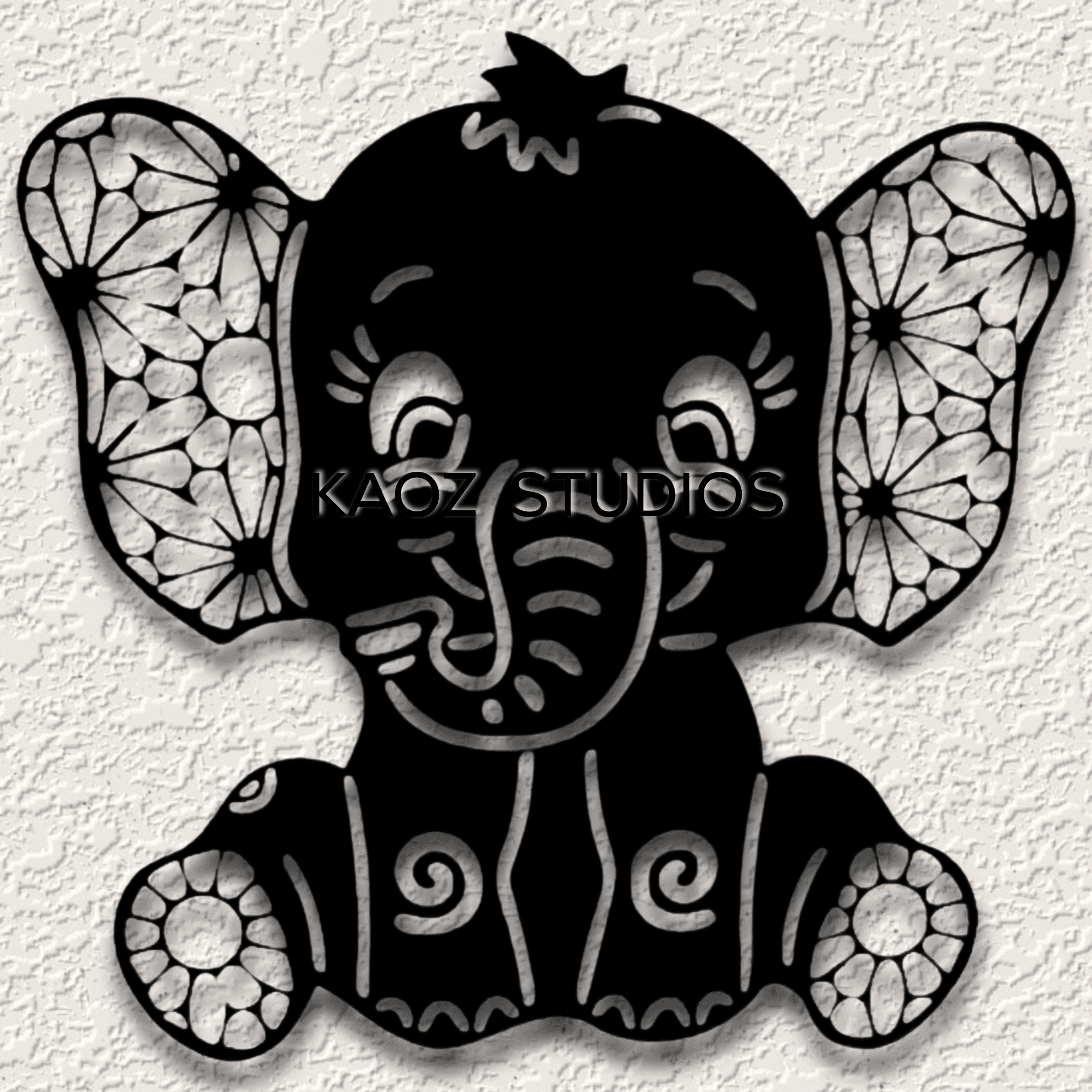 elephant wall art baby elephant wall decor safari nursery decoration 3d model