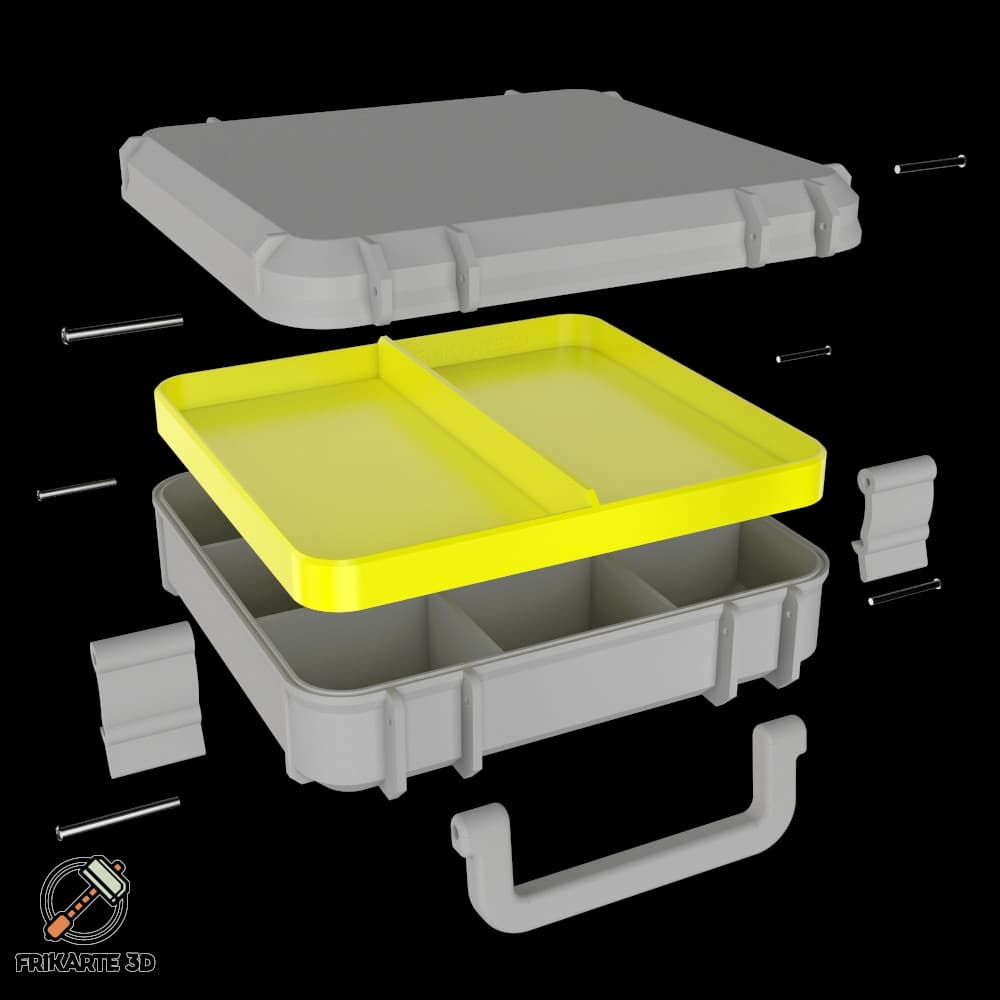 Modular ToolBox Dual-Slot Organizer Vertical 3d model