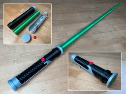 Qui-Gon's Multi-Part Collapsing Lightsaber 3d model