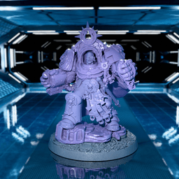 Elite Space Commander – Heavy Terminator Armor STL Miniature Kit (Multipart Model + Scenic Base) 3d model