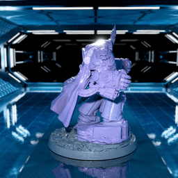 Elite Space Commander – Heavy Terminator Armor STL Miniature Kit (Multipart Model + Scenic Base) 3d model