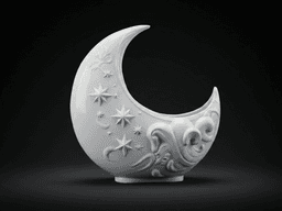 Crescent Moon Planter 3d model