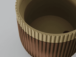 Kaze Planter Pot, Striped | Small, Medium, Large | Self Watering and Drip Tray 3d model