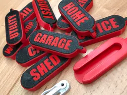 Spring Latch Keychain 3d model