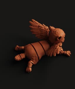 Articulated Flexi Phoenix | Mythical Fire Bird Toy | Multicolor Phoenix Sculpture | Fantasy 3d model