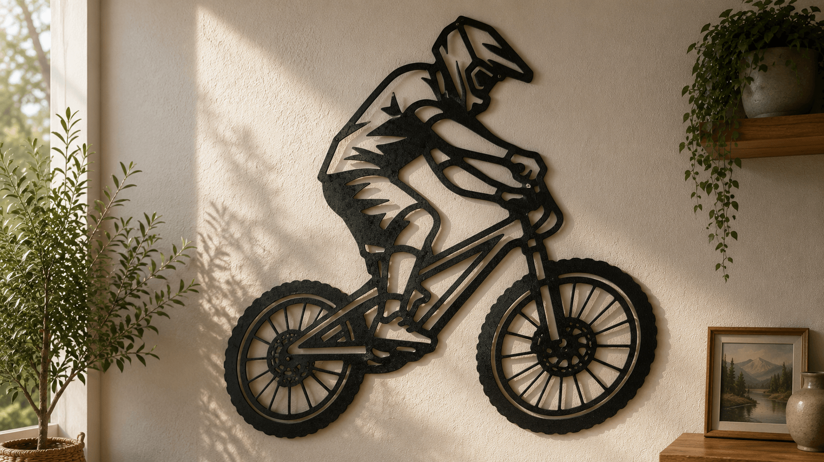 Mountain Bike Rider 2D Wall Art.3mf 3d model