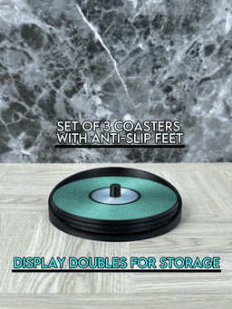 CD / Compact Disc Coaster + Rack Set 3d model