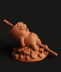 Burnt Marshmallow STL | Camping Funny 3D Print | Cute Figure 3d model