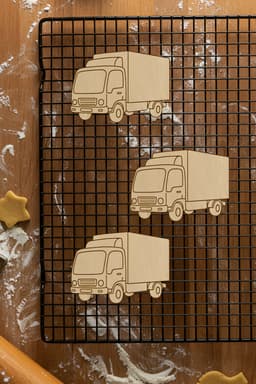 Truck Cookie Cutter, Biscuit Cutter 3d model