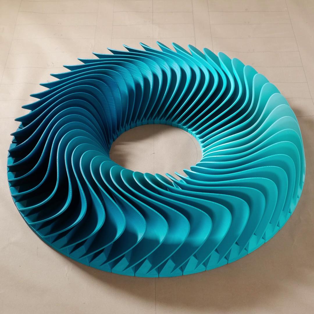 Wavey Loop Wall Sculpture 3d model