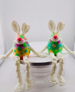 Masked Bunny Easter Egg Flexi 3d model