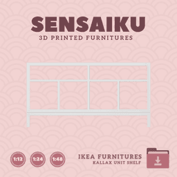 Miniature Replica 13. KALLAX TV Bench with Underframe for Miniature Dollhouse IKEA 3D for Miniature 3d model