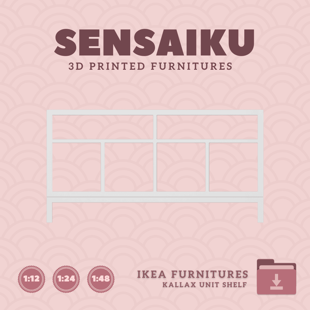 Miniature Replica 13. KALLAX TV Bench with Underframe for Miniature Dollhouse IKEA 3D for Miniature 3d model