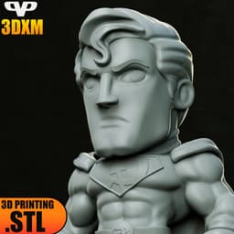 Superman Red Son Chibi STL for 3D Printing ChibiSTL 3DXM 3d model