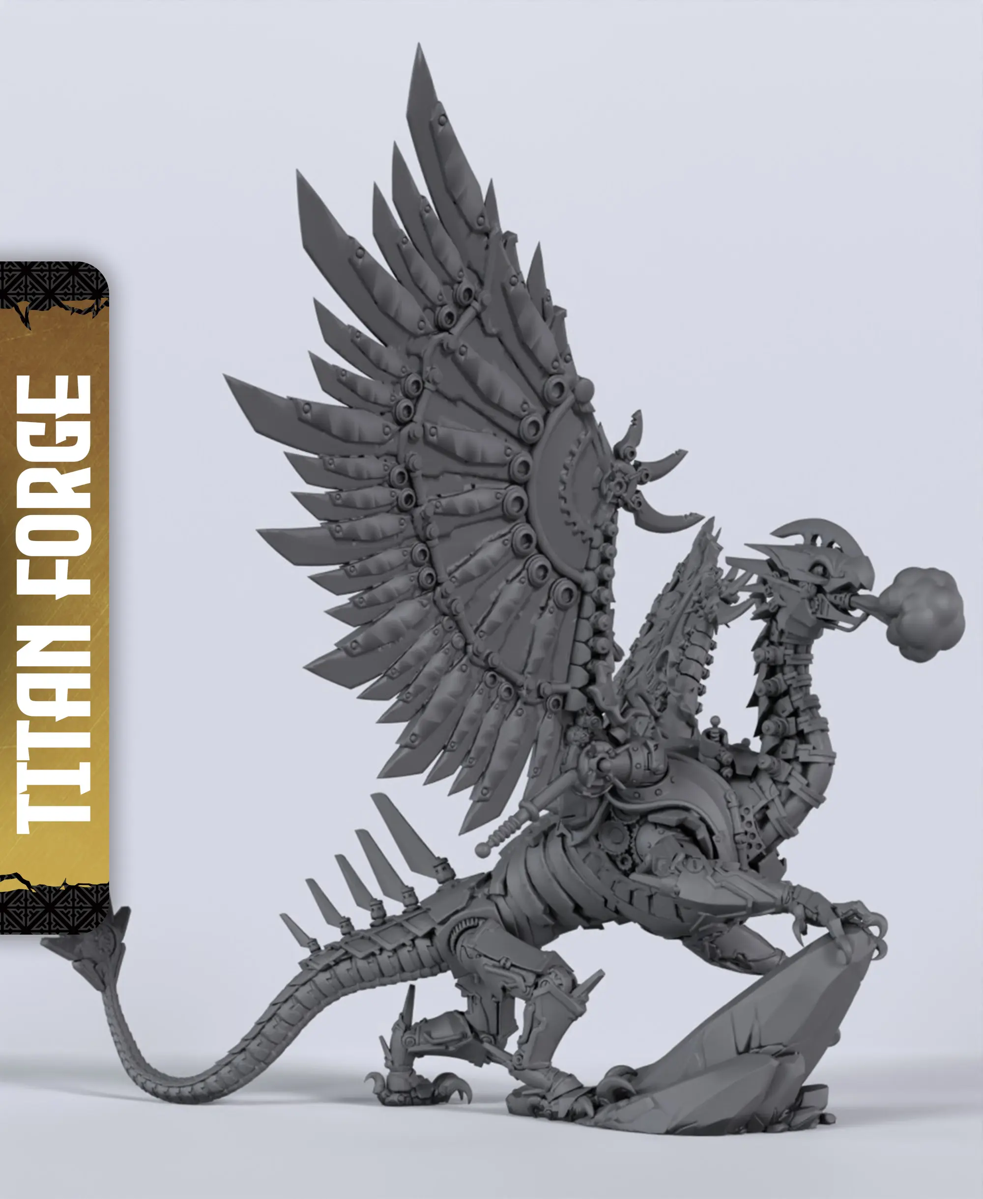 Steam Dragon - With Free Dragon - 5e DnD Inspired for RPG and Wargamers 3d model