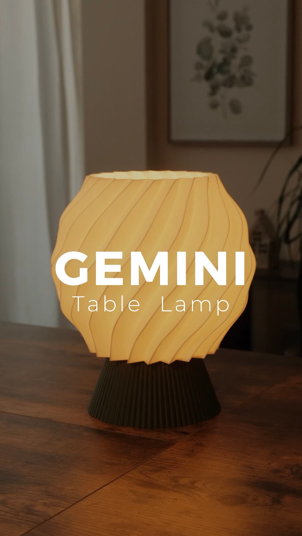 Gemini - Small Table/Bedside Lamp 3d model