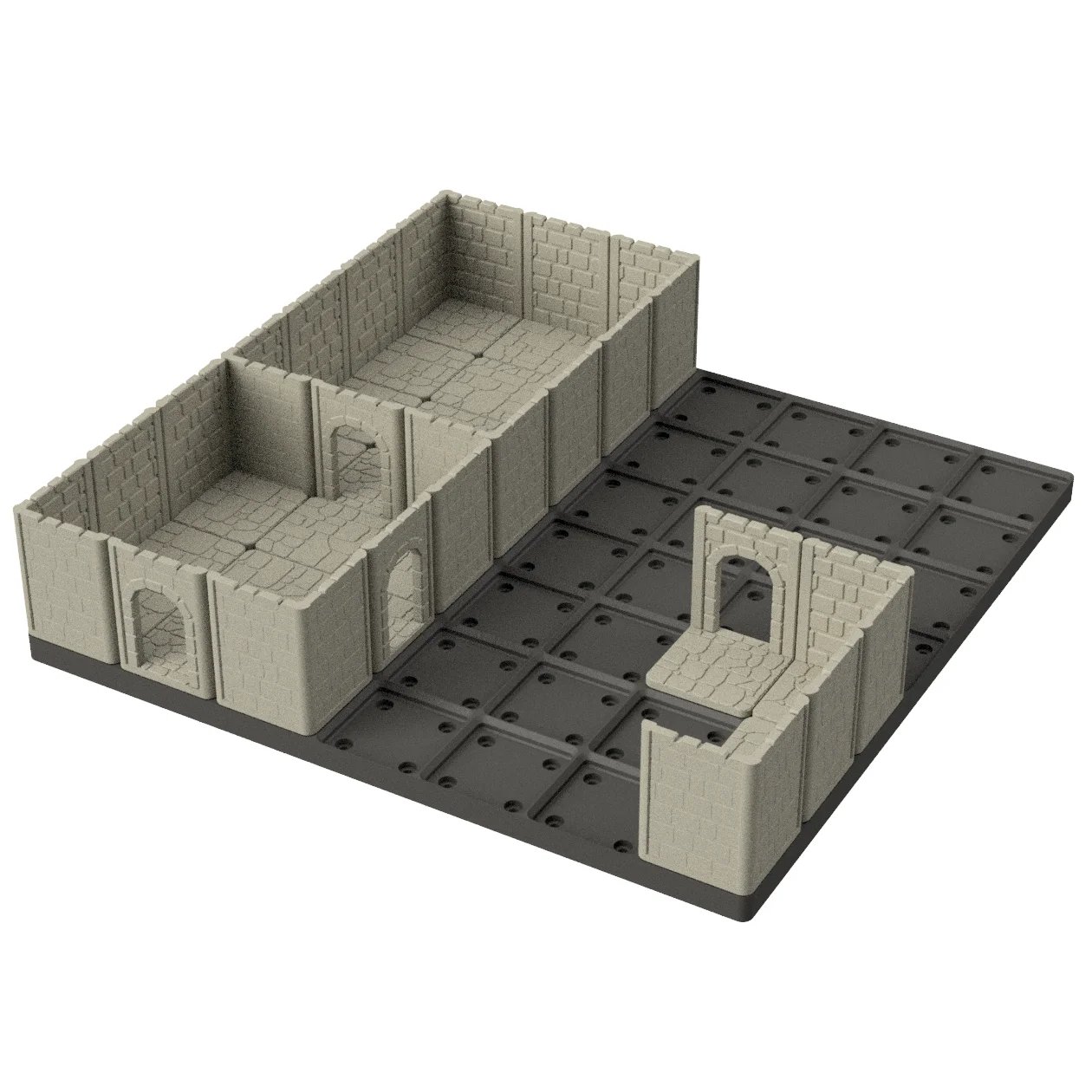 Gridfinity Dungeon Kit for Tabletop RPGs - Modular Building System 3d model