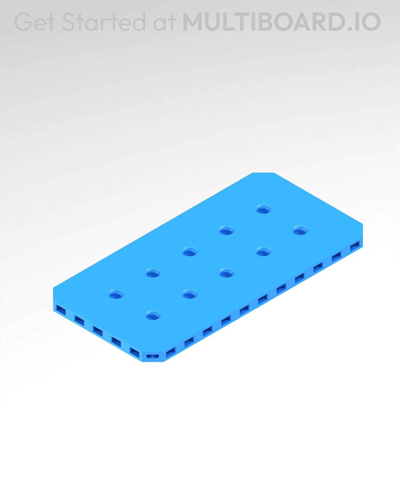 6x3 MU - Small Thread MU - MultiBoard Plate 3d model