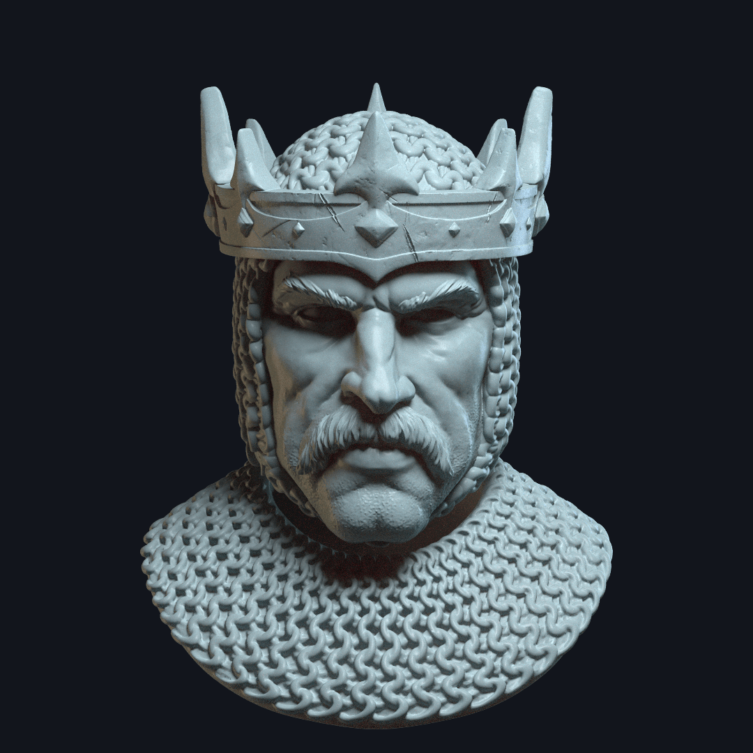 Palomino the Knight v2 (actiong figure head) 3d model