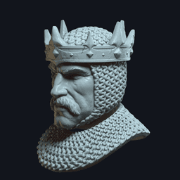 Palomino the Knight v2 (actiong figure head) 3d model