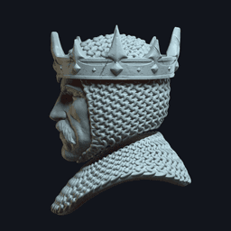 Palomino the Knight v2 (actiong figure head) 3d model