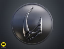 Mandalorian and Grogu - Mudhorn Shield Brooch 3d model