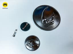 Mandalorian and Grogu - Mudhorn Shield Brooch 3d model