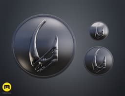 Mandalorian and Grogu - Mudhorn Shield Brooch 3d model