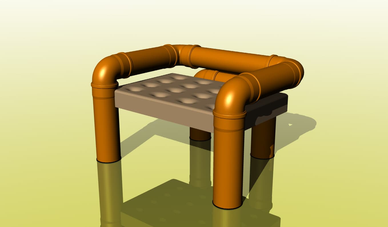 Super Mario Chair Pipe 3d model