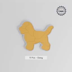 Beagle Montessori Puzzle, 170mm, 3-Level Learning Tray, Easy to Hard, Cute Dog Companion Pet STL File PRODUCT_8162 3d model