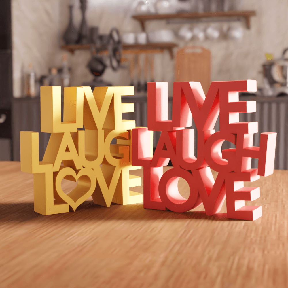 Live Laugh Love Decorative Desk Sign 3d model