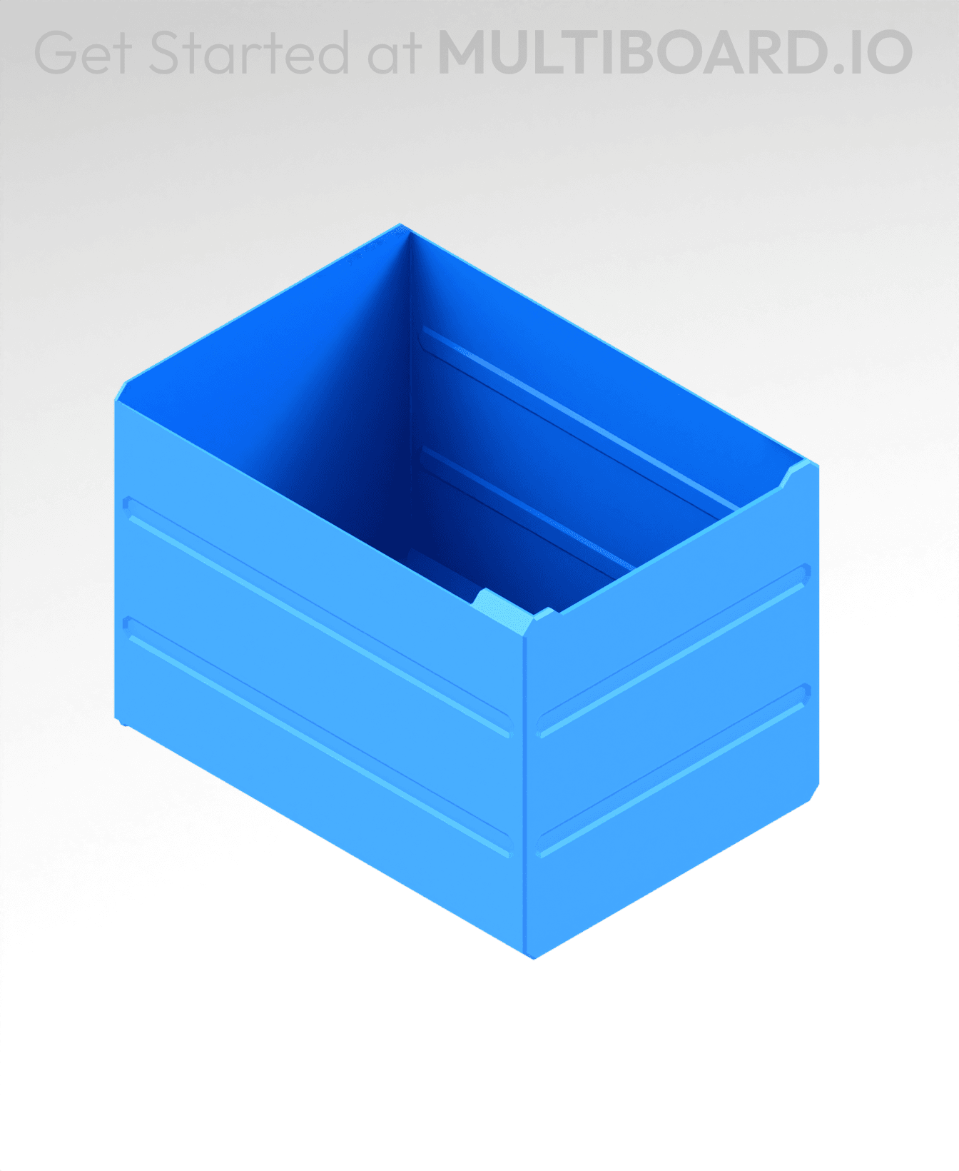 3x3x4 LU - Labelled - MultiBin Simple Drawer 3d model