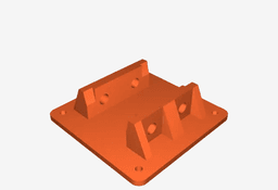 VESA 75x75 mount plate to 35mm pole 3d model