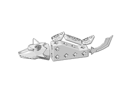 PrintABlok Wolf Articulated Robot Construction Toy 3d model