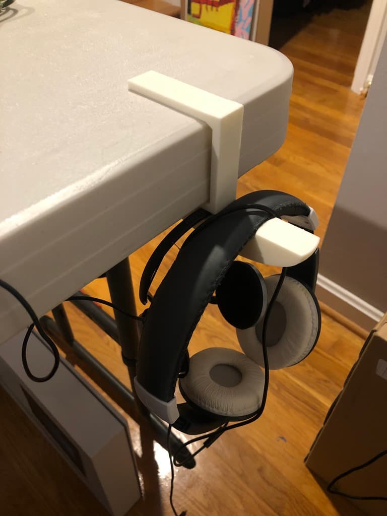 Head-Set holder for Costco folding table 3d model