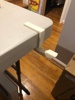 Head-Set holder for Costco folding table 3d model