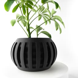 The Amada Planter Pot with Drainage Tray & Stand | Modern and Unique Home Decor for Plants 3d model