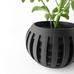 The Amada Planter Pot with Drainage Tray & Stand | Modern and Unique Home Decor for Plants 3d model
