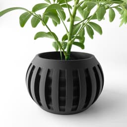 The Amada Planter Pot with Drainage Tray & Stand | Modern and Unique Home Decor for Plants 3d model