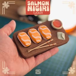 Salmon Nigiri Sushi Clicker - Desk Decoration Fidget 3d model