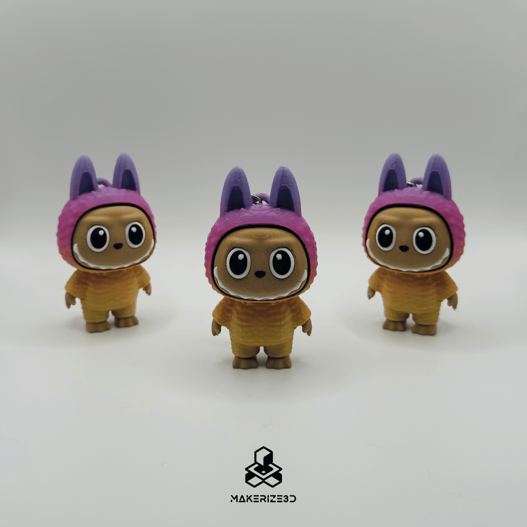 Labubu Clicker Keychain (Face Clicks) 3d model