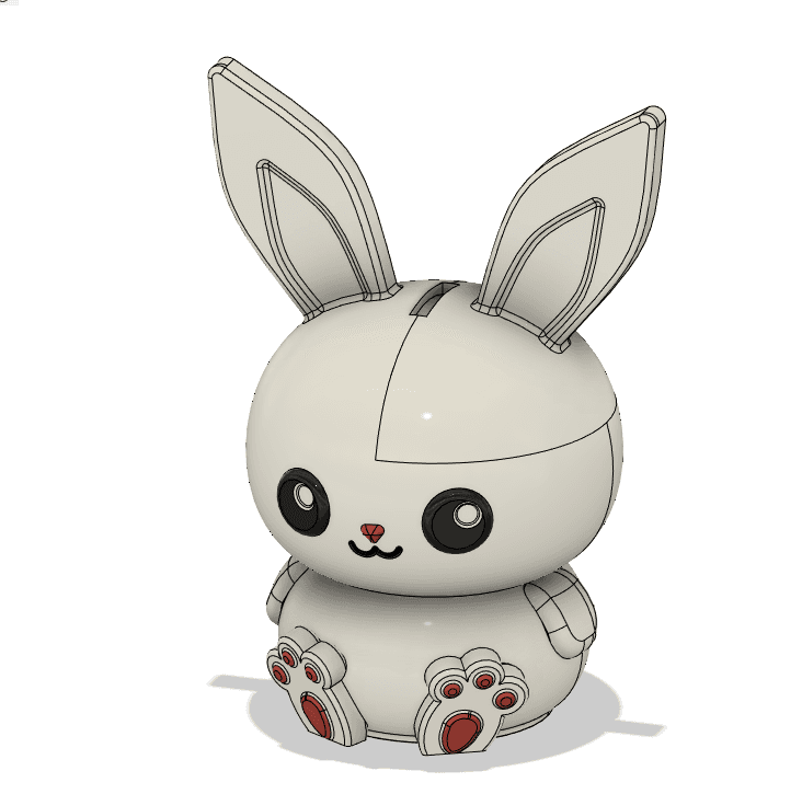 Easter Bunny Piggy Bank 2 Versions 3d model