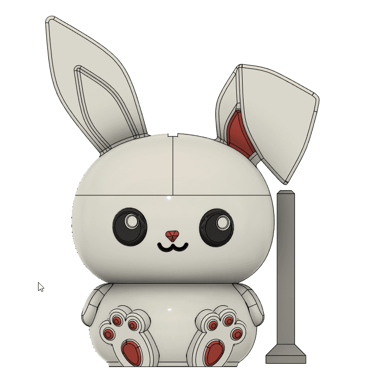 Easter Bunny Piggy Bank 2 Versions 3d model