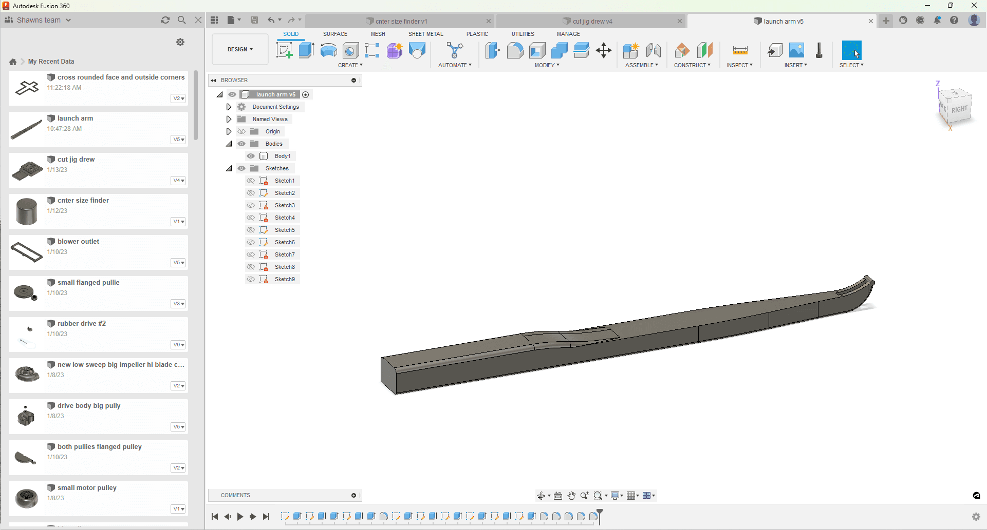 glider launch arm.stl 3d model