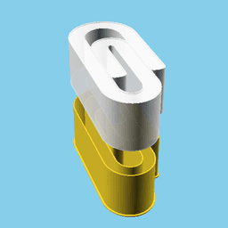 Paper Clip, nestable box (v1) 3d model