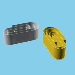 Paper Clip, nestable box (v1) 3d model