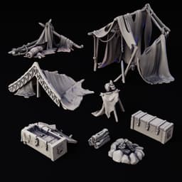 Ruined Camp | Tabletop RPG & Wargames Terrain 3d model